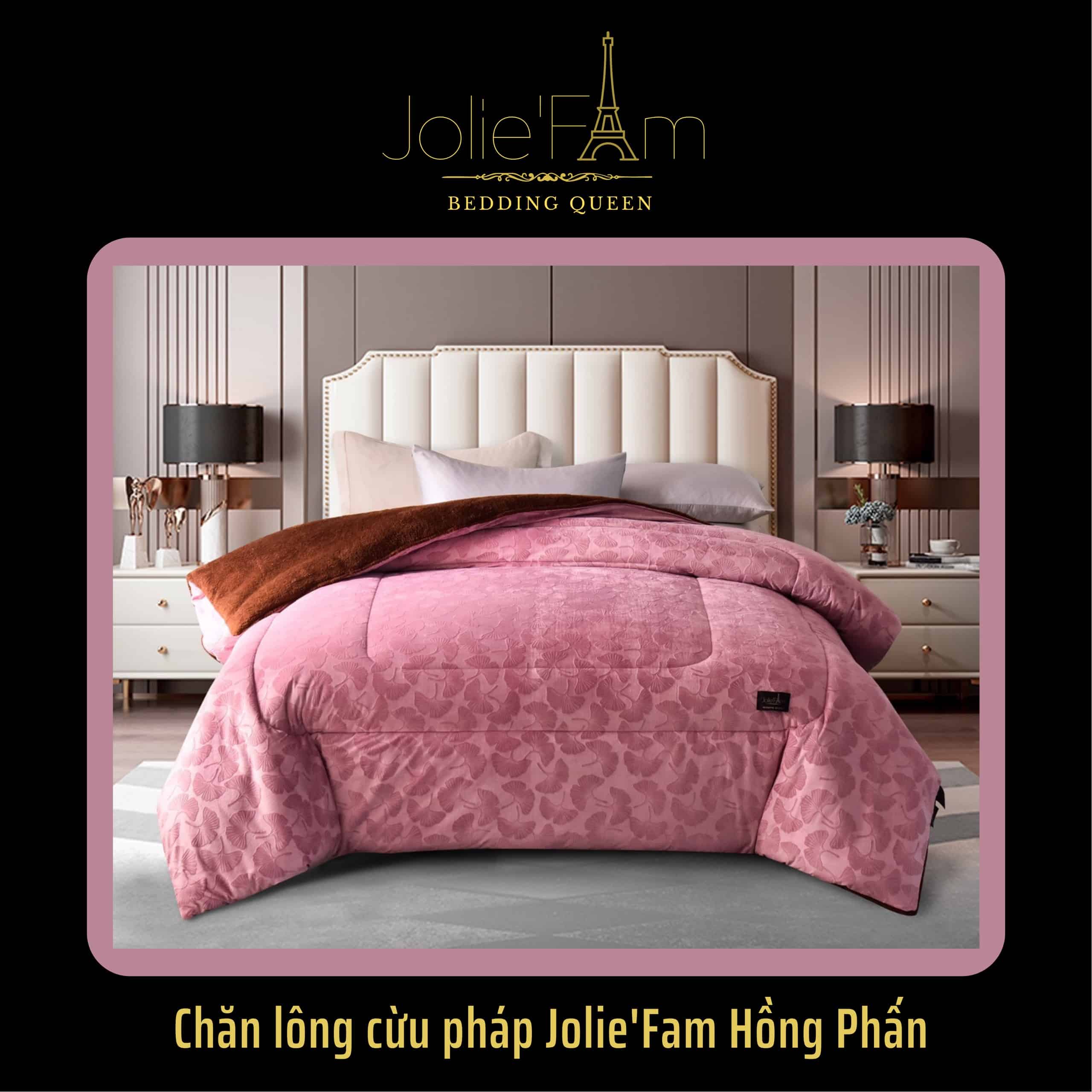 Chăn Lông Cừu Pháp Jolie'Fam 2026: Ấm áp & Sang trọng. 52 Chan-long-cuu-phap-Joliefam-hong-phan