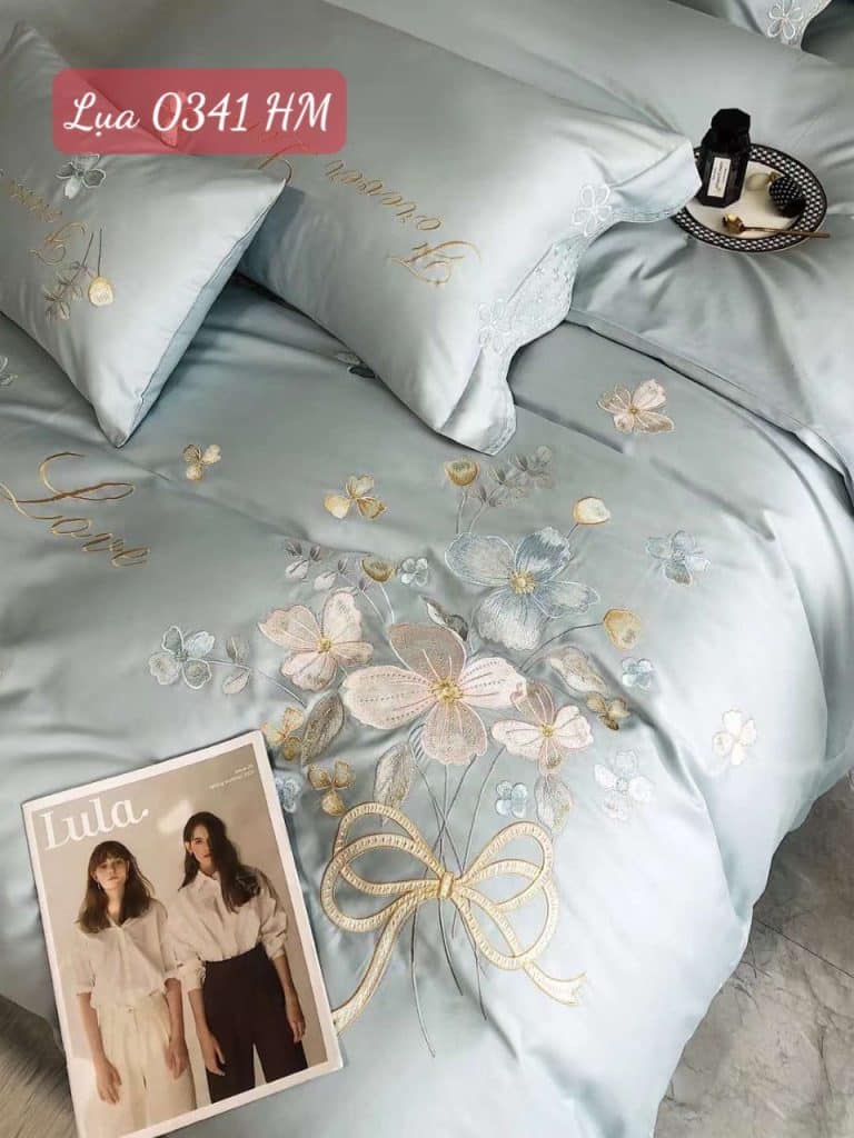 Bộ chăn ga gối lụa cao cấp-0341HM.3