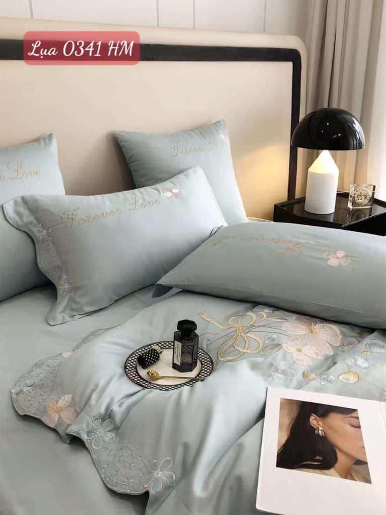 Bộ chăn ga gối lụa cao cấp-0341HM.9
