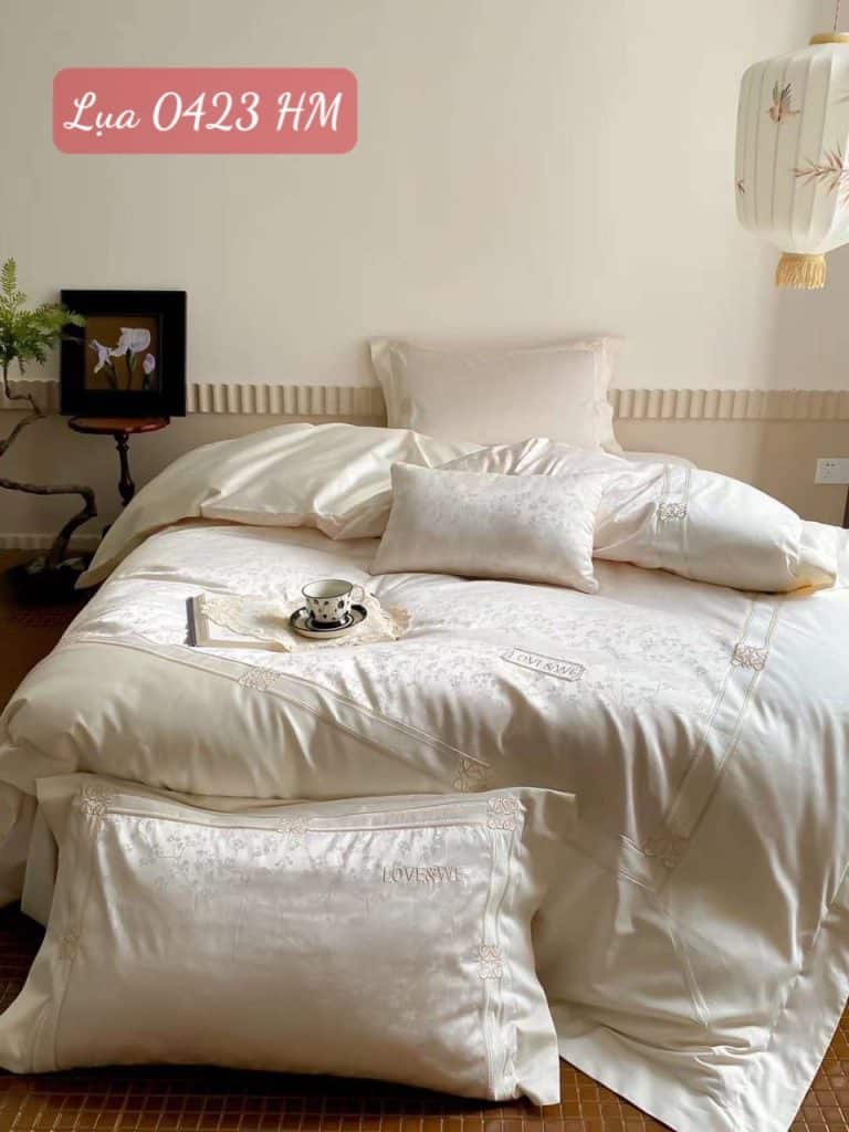 Bộ chăn ga gối lụa cao cấp-0423HM.3