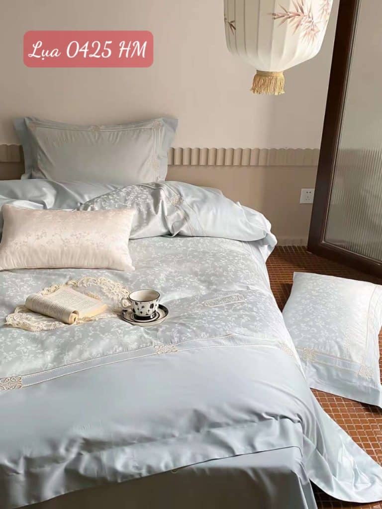 Bộ chăn ga gối lụa cao cấp-0425HM.2