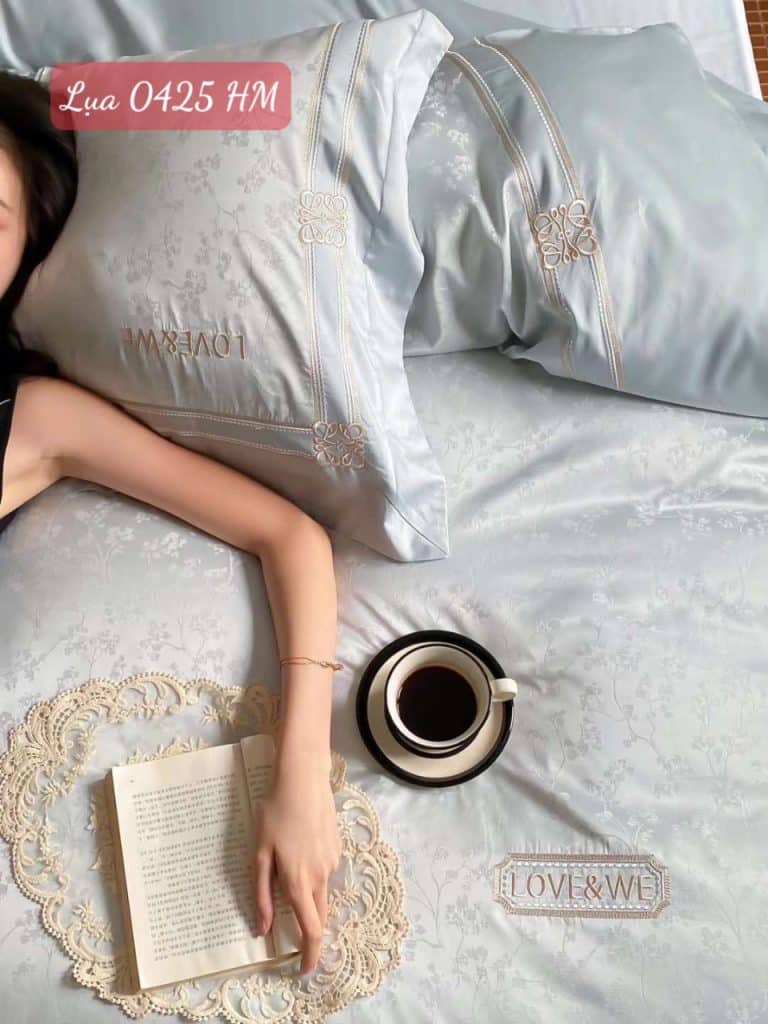Bộ chăn ga gối lụa cao cấp-0425HM.4
