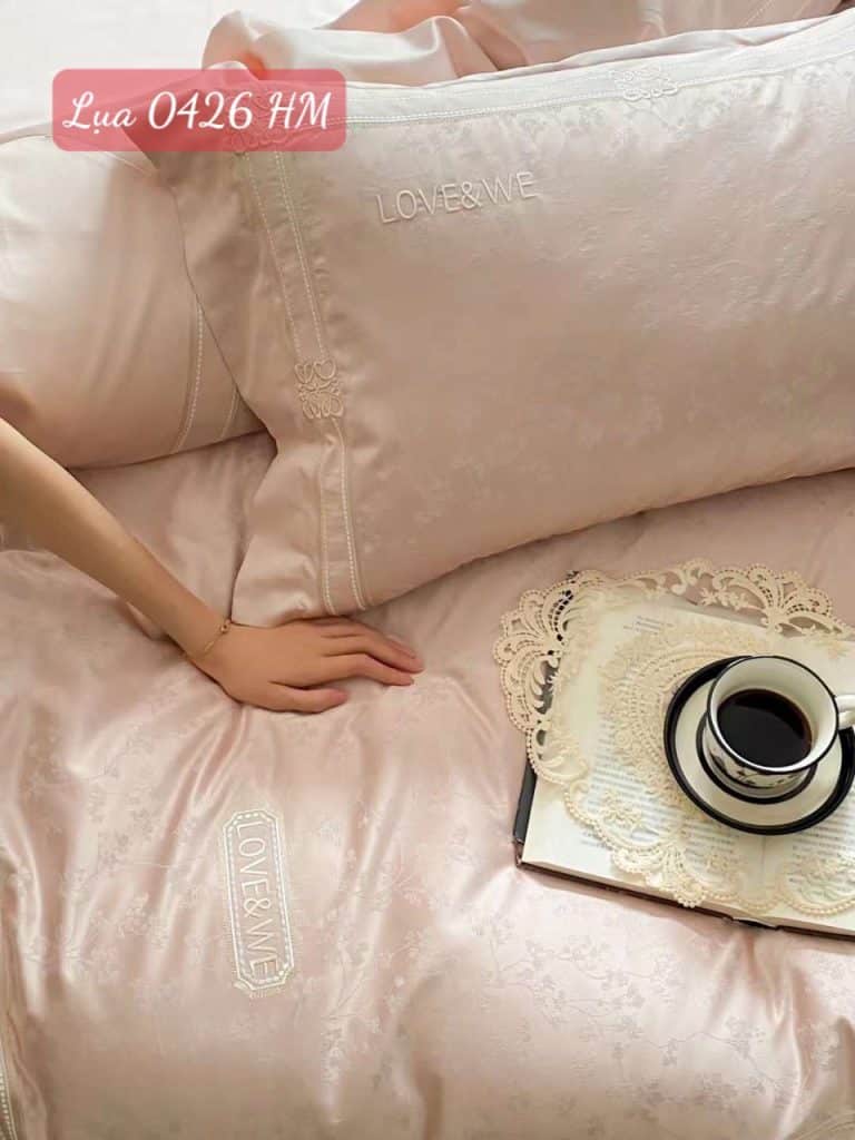 Bộ chăn ga gối lụa cao cấp-0426HM.2