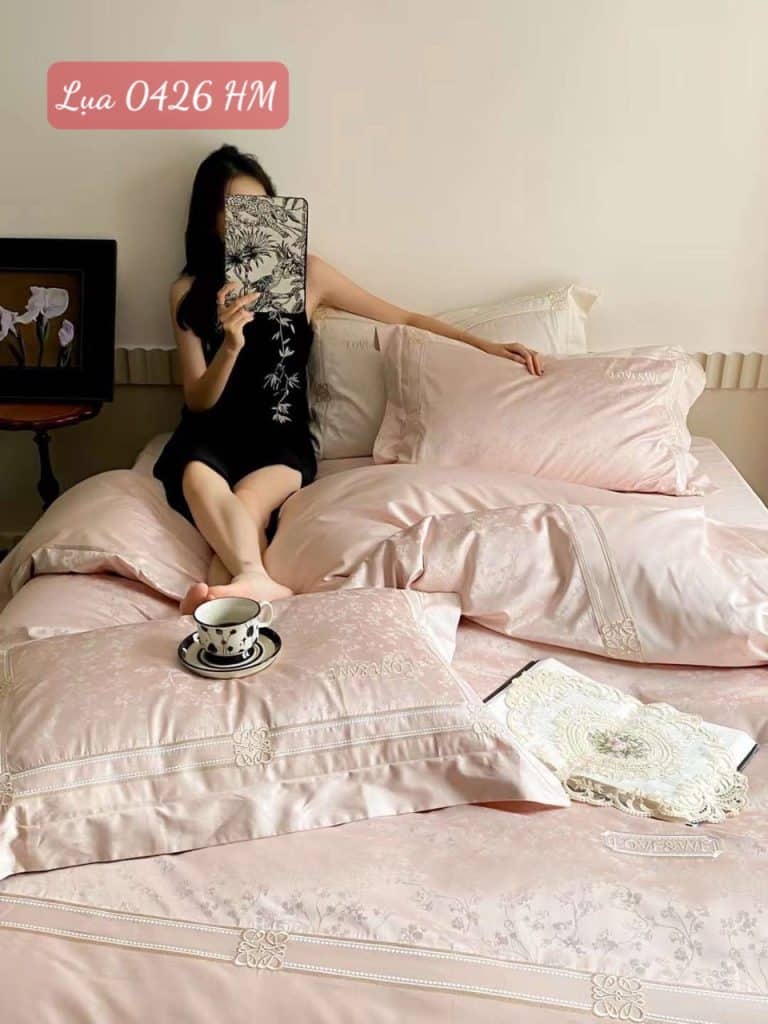 Bộ chăn ga gối lụa cao cấp-0426HM.7