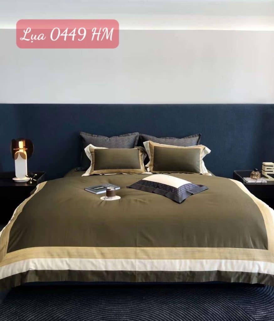 Bộ chăn ga gối lụa cao cấp-0449HM.1
