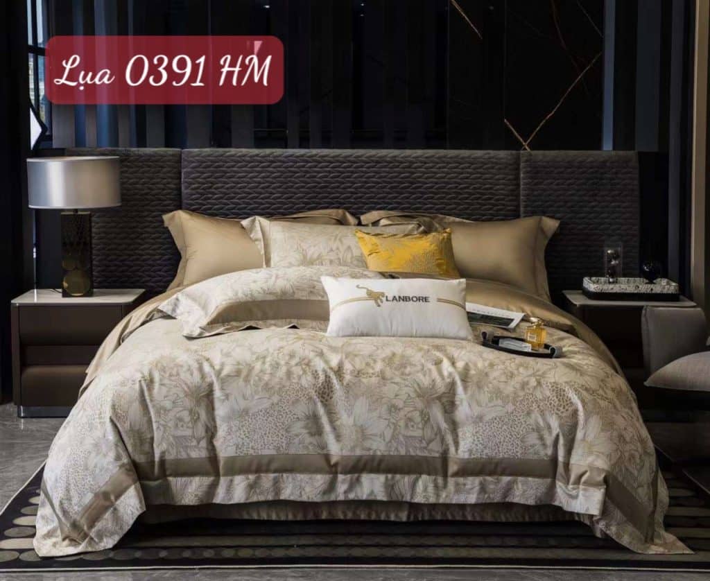 Bộ chăn ga gối lụa cao cấp-0391HM.1