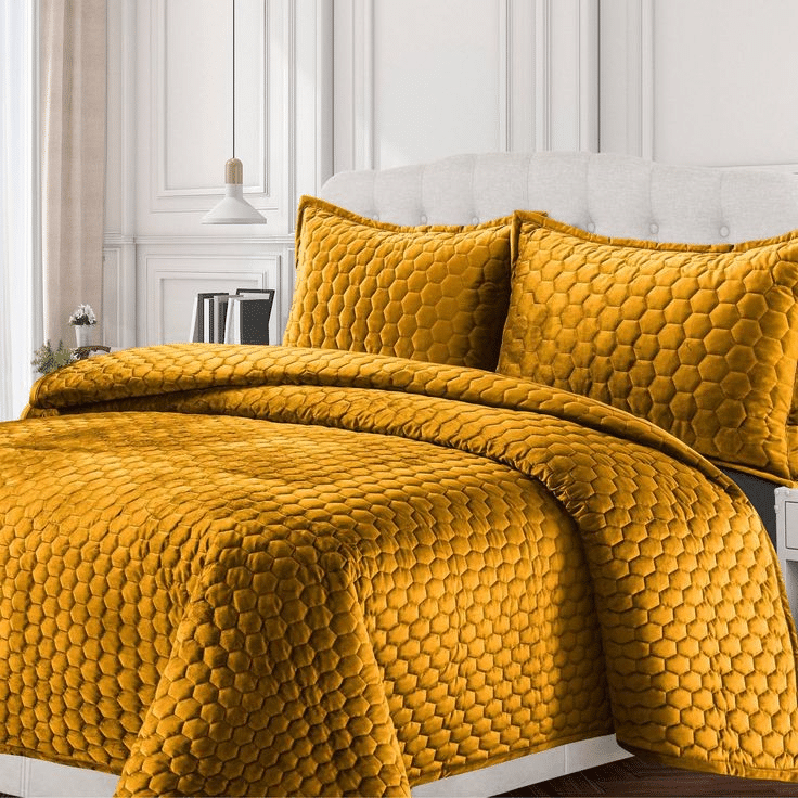 TOP Những Mẫu Chăn Ga Gối Đệm Cưới Màu Vàng Đẹp Nhất Năm 43 chan-ga-goi-dem-mau-vang