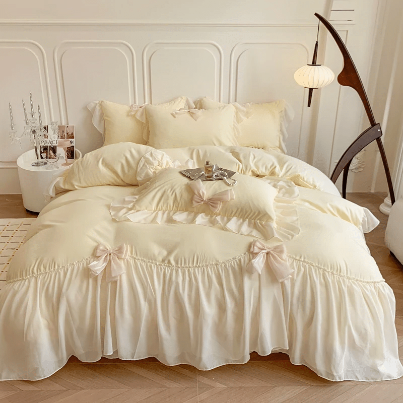 TOP Những Mẫu Chăn Ga Gối Đệm Cưới Màu Vàng Đẹp Nhất Năm 38 chan-ga-goi-dem-mau-vang
