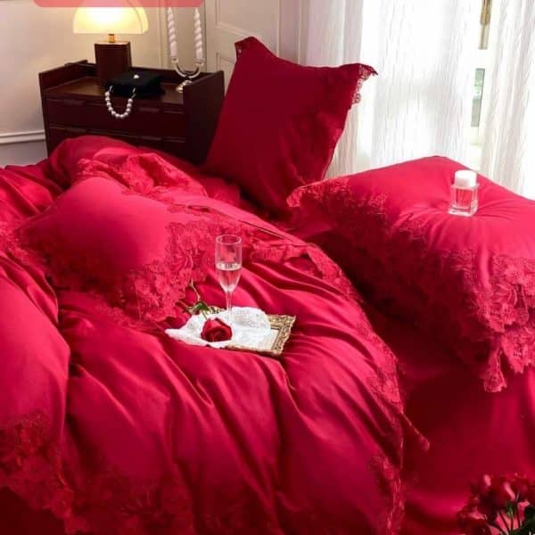 Chăn ga gối đệm cưới cao cấp-028HM