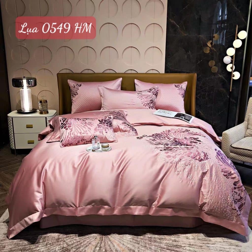 Bộ chăn ga gối lụa cao cấp-0549HM.1