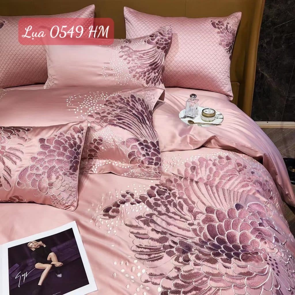 Bộ chăn ga gối lụa cao cấp-0549HM.3