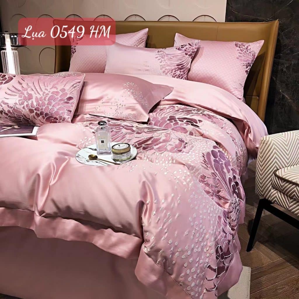 Bộ chăn ga gối lụa cao cấp-0549HM.4