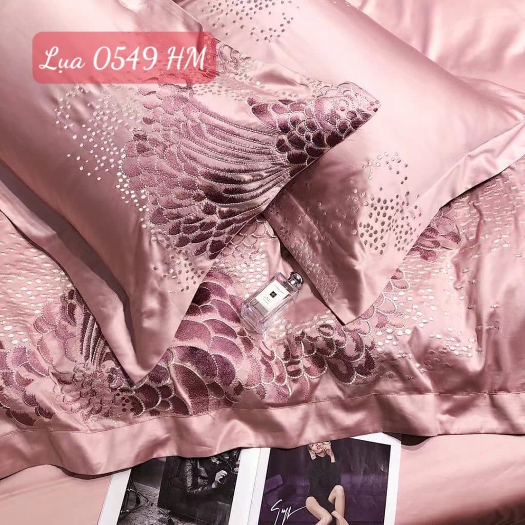 Bộ chăn ga gối lụa cao cấp-0549HM.6