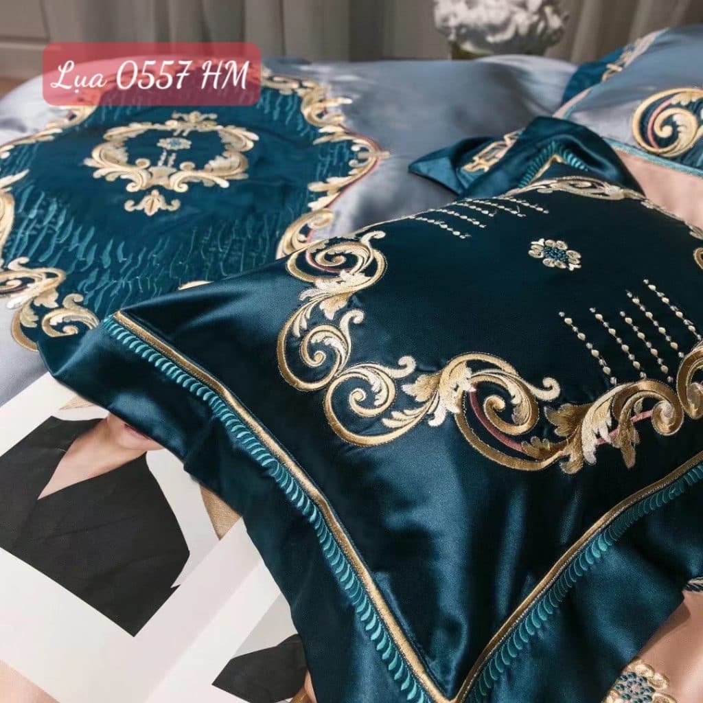Bộ chăn ga gối Lụa cao cấp-0557HM.4