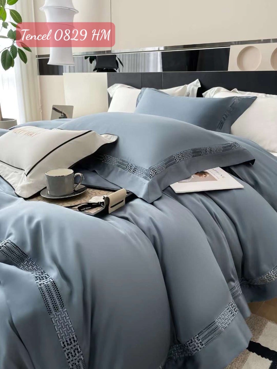 Bộ chăn ga gối Tencel cao cấp-0829HM 3 Bộ chăn ga gối Tencel 0829HM.3