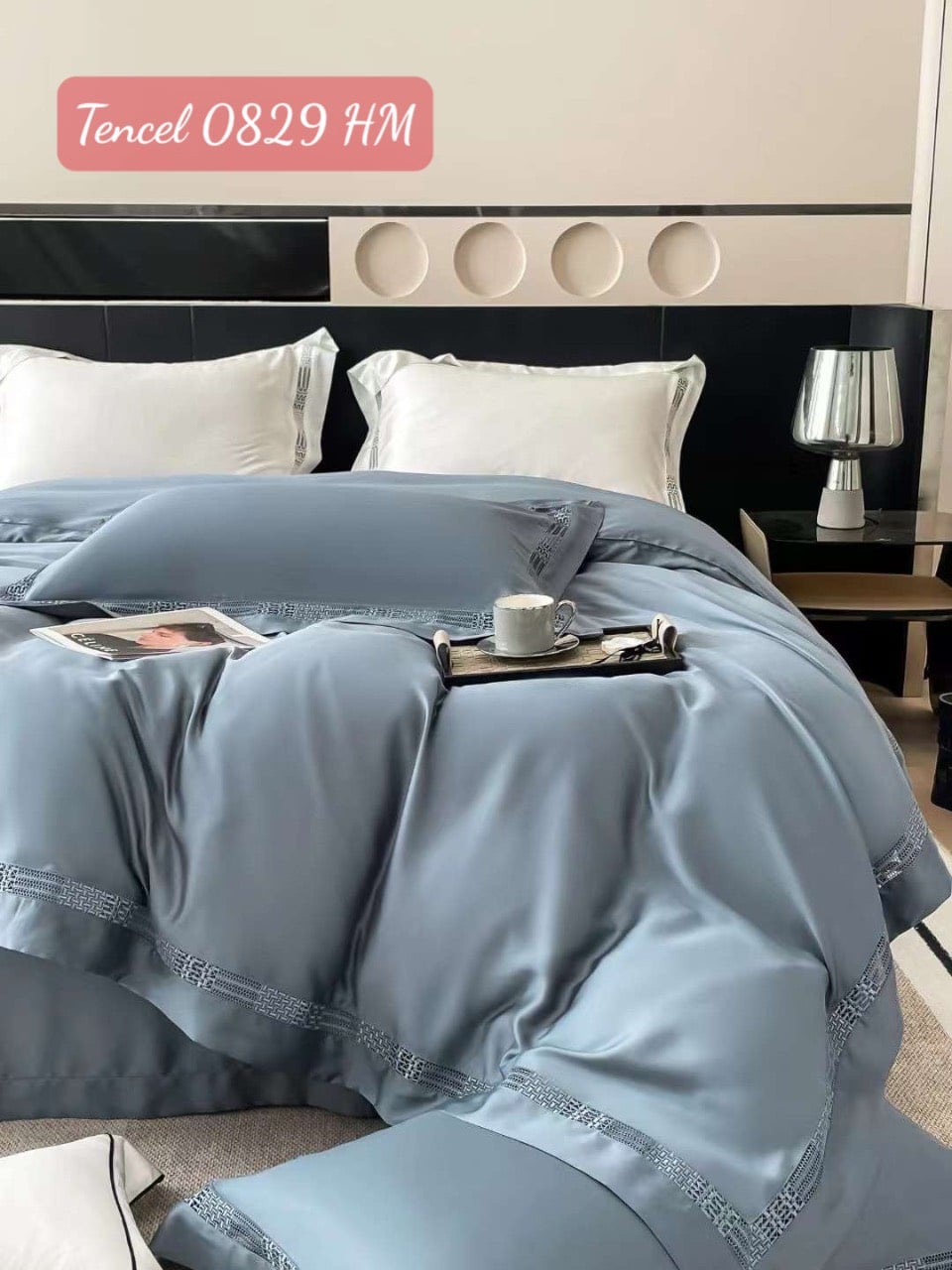 Bộ chăn ga gối Tencel cao cấp-0829HM 7 Bộ chăn ga gối Tencel 0829HM.7