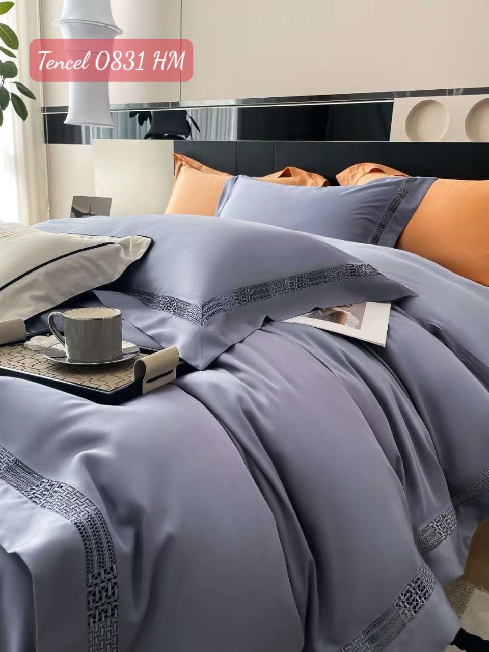 Bộ chăn ga gối Tencel cao cấp-0831HM 3 Bộ chăn ga gối Tencel 0831HM.2