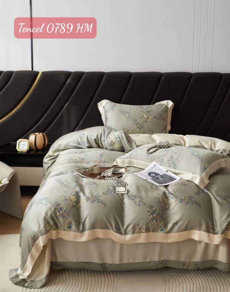 Bộ chăn ga gối Tencel cao cấp 0789HM.1