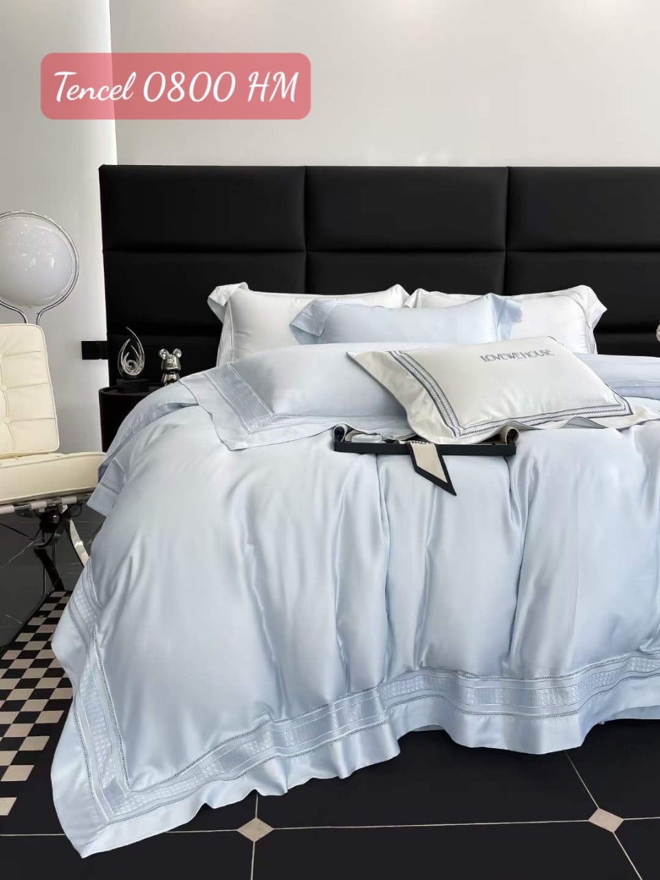 Bộ chăn ga gối Tencel cao cấp-0800HM 2 Bộ chăn ga gối Tencel cao cấp 0800HM.1