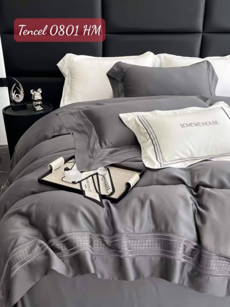 Bộ chăn ga gối Tencel cao cấp 0801HM.4