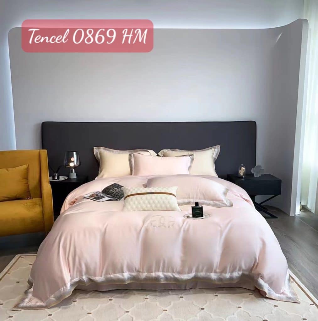 Bộ chăn ga gối Tencel cao cấp 0869HM.2