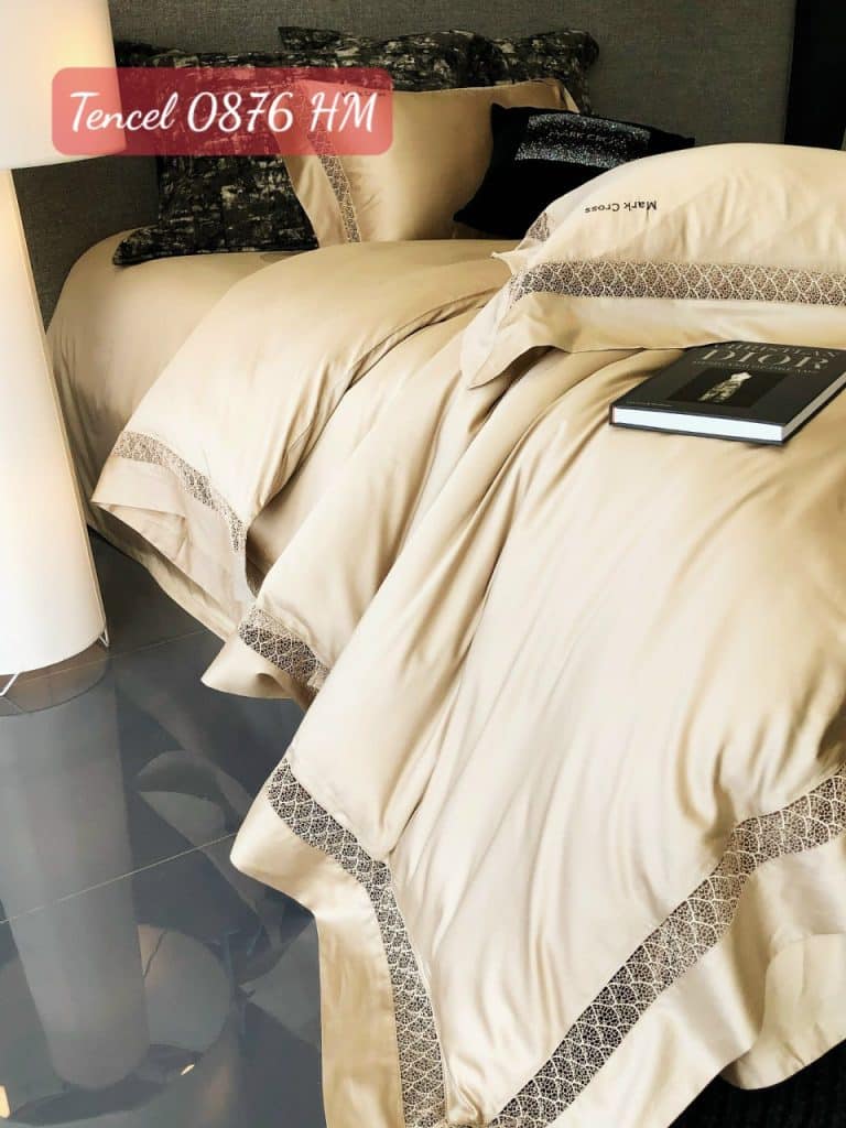 Bộ chăn ga gối Tencel cao cấp 0876HM.1