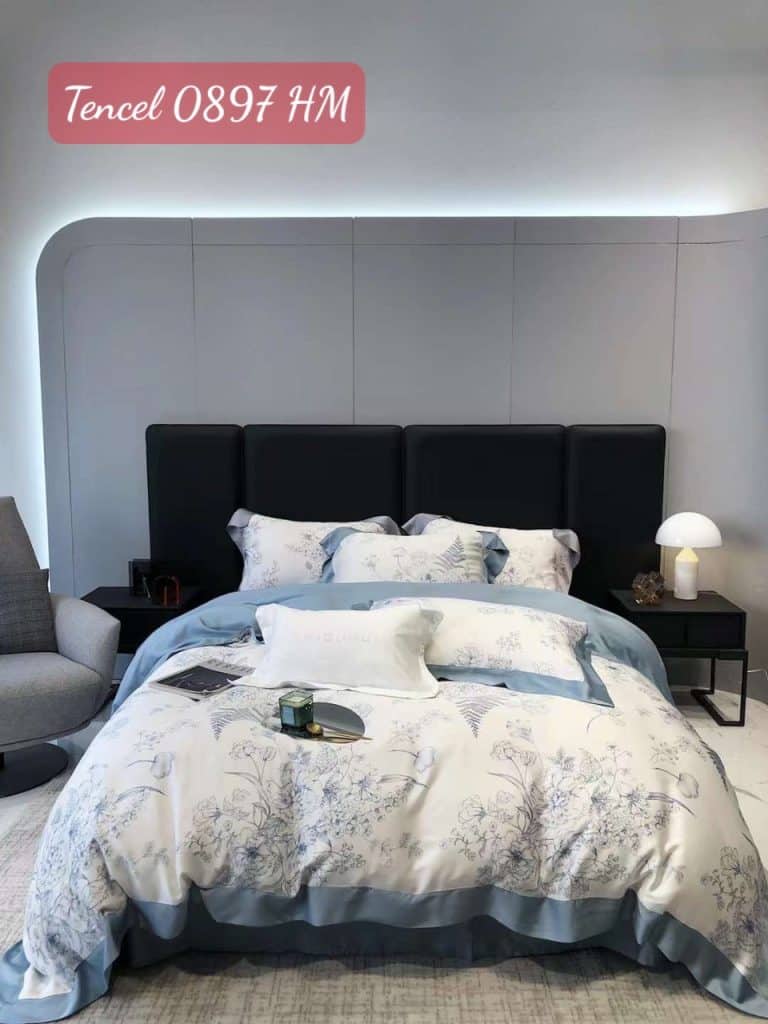 Bộ chăn ga gối Tencel cao cấp 0897HM.1