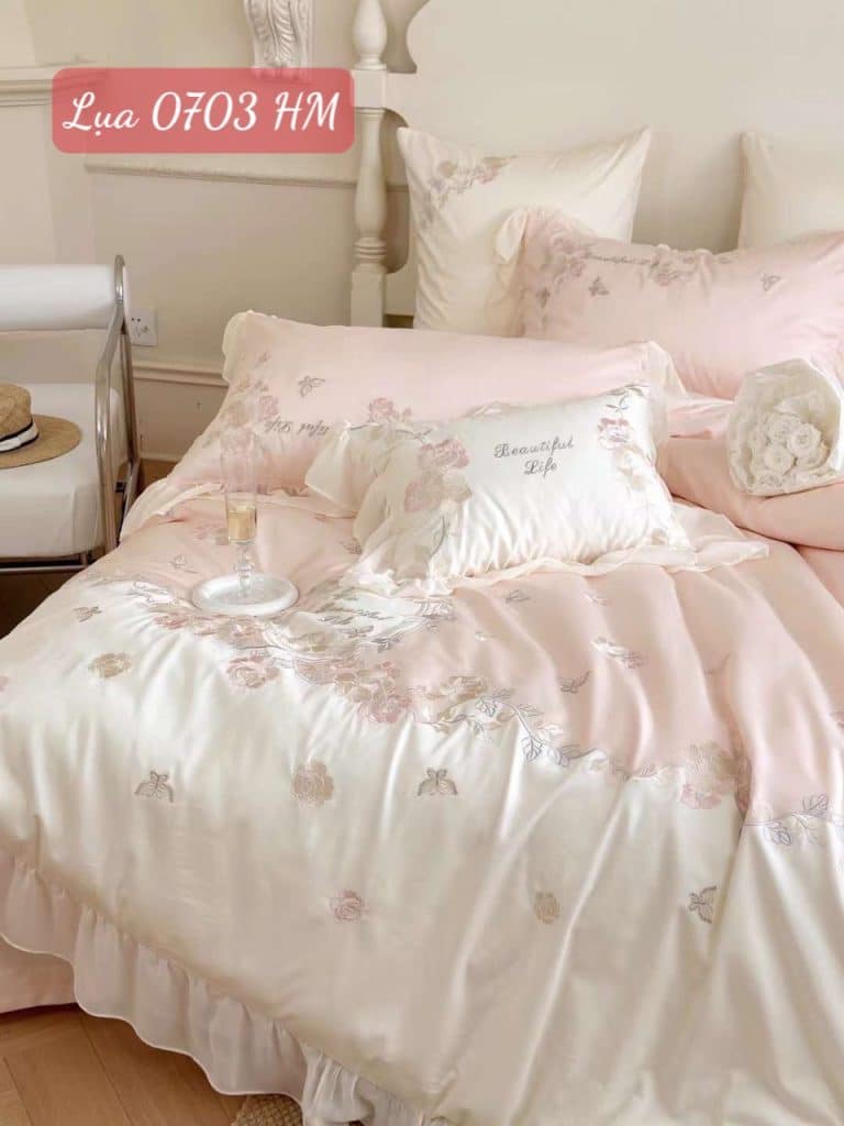 Bộ chăn ga gối Lụa 0703HM.7