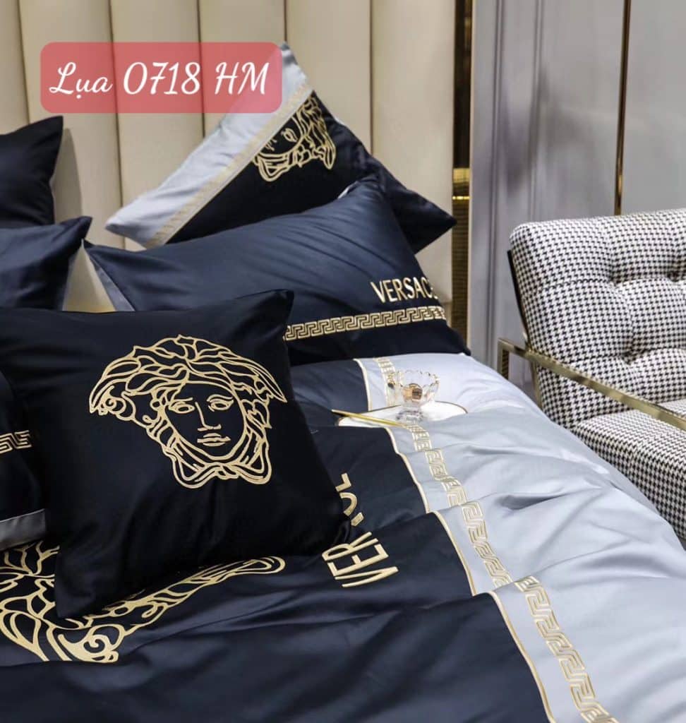 Bộ chăn ga gối Lụa cao cấp-0718HM 12 Bộ chăn ga gối Lụa 0718HM.8