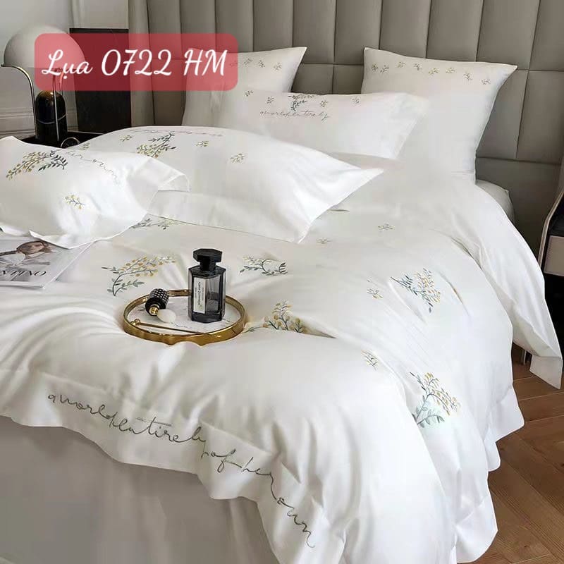 Bộ chăn ga gối Lụa cao cấp-0722HM 3 Bộ chăn ga gối Lụa 0722HM.2