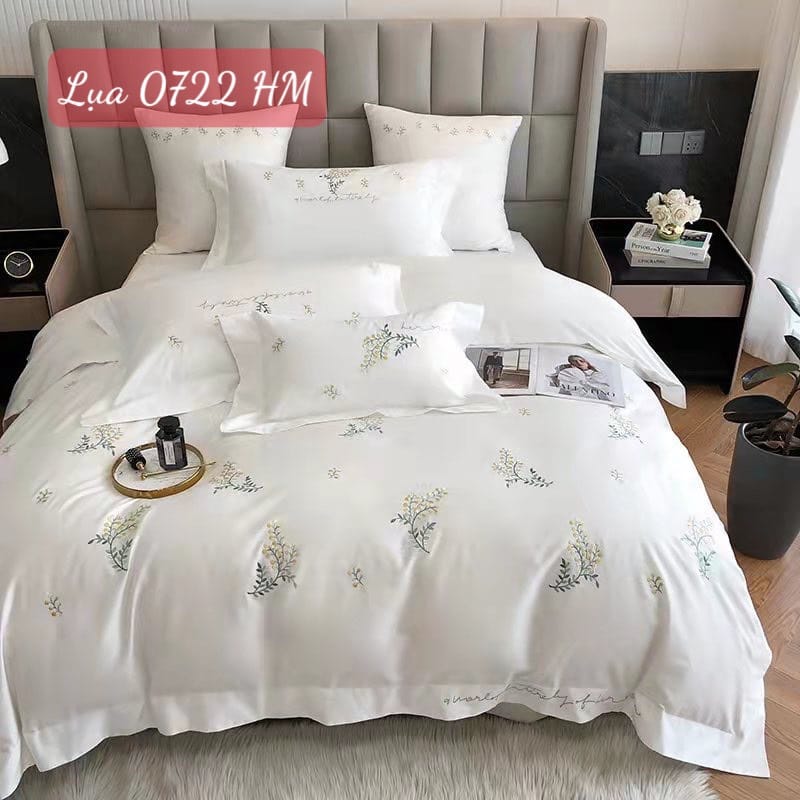 Bộ chăn ga gối Lụa cao cấp-0722HM 4 Bộ chăn ga gối Lụa 0722HM.3