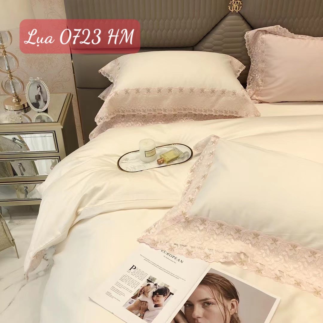 Bộ chăn ga gối Lụa cao cấp-0723HM 2 Bộ chăn ga gối Lụa 0723HM.1