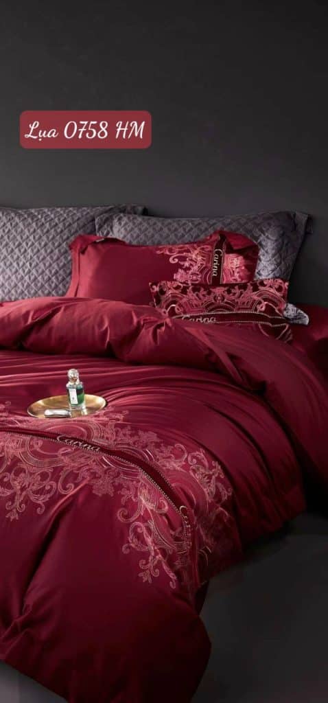 Bộ chăn ga gối Lụa cao cấp-0758HM 13 Bộ chăn ga gối Lụa 0758HM.4