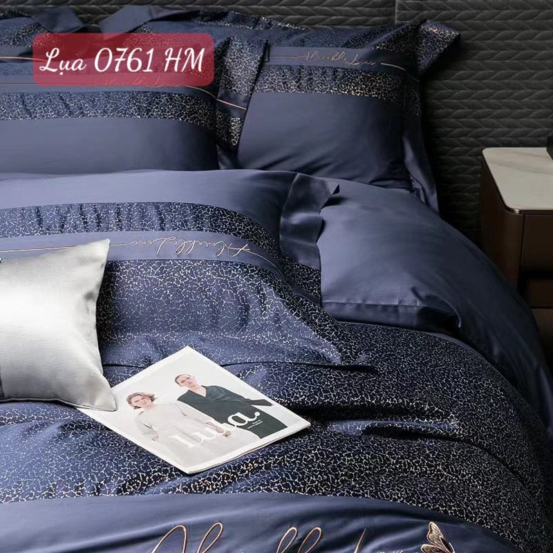 Bộ chăn ga gối Lụa cao cấp-0761HM 2 Bộ chăn ga gối Lụa 0761HM.1