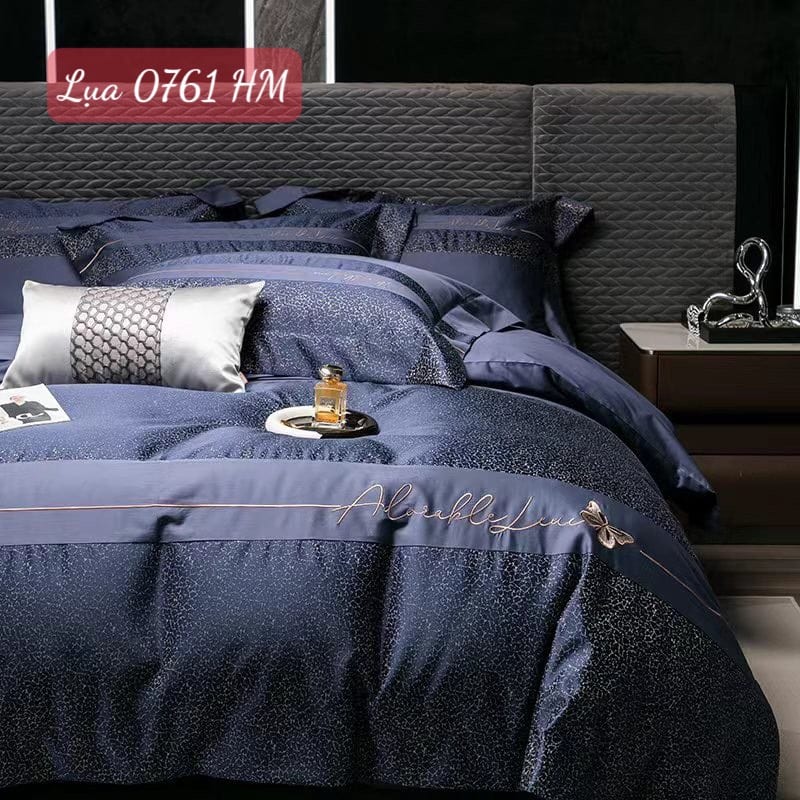 Bộ chăn ga gối Lụa cao cấp-0761HM 9 Bộ chăn ga gối Lụa 0761HM.6