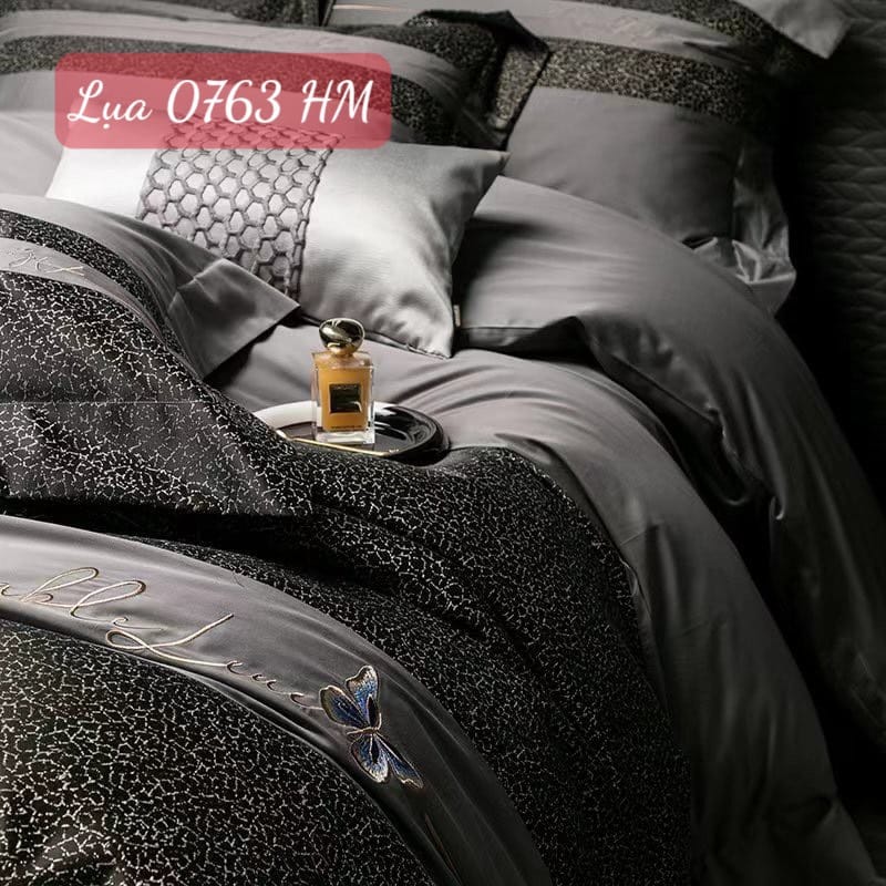 Bộ chăn ga gối Lụa cao cấp-0763HM 11 Bộ chăn ga gối Lụa 0763HM.3