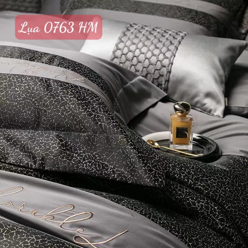 Bộ chăn ga gối Lụa cao cấp-0763HM 5 Bộ chăn ga gối Lụa 0763HM.5