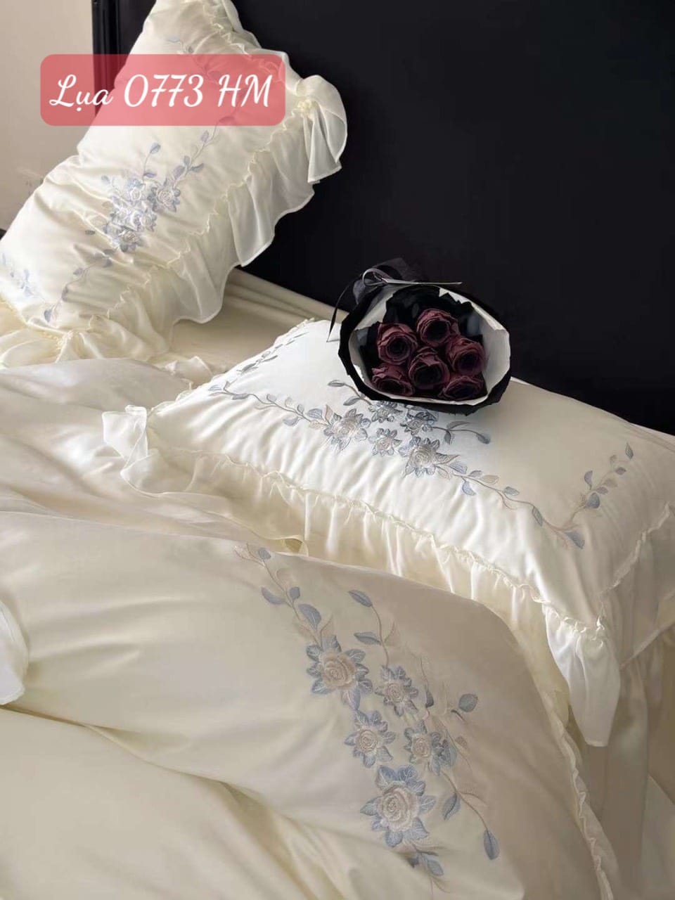 Bộ chăn ga gối Lụa cao cấp-0773HM 2 Bộ chăn ga gối Lụa 0773HM.1