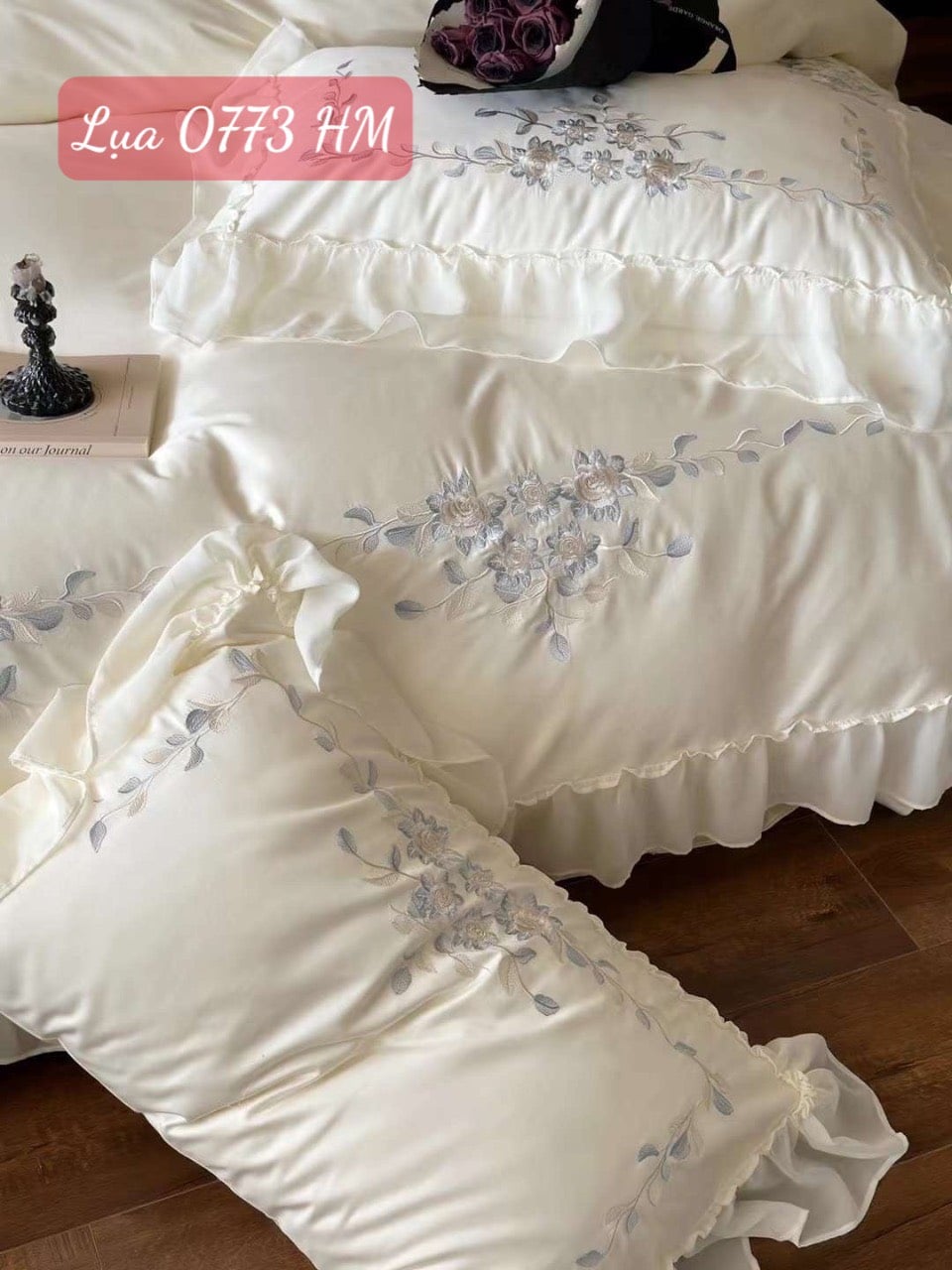 Bộ chăn ga gối Lụa cao cấp-0773HM 13 Bộ chăn ga gối Lụa 0773HM.7