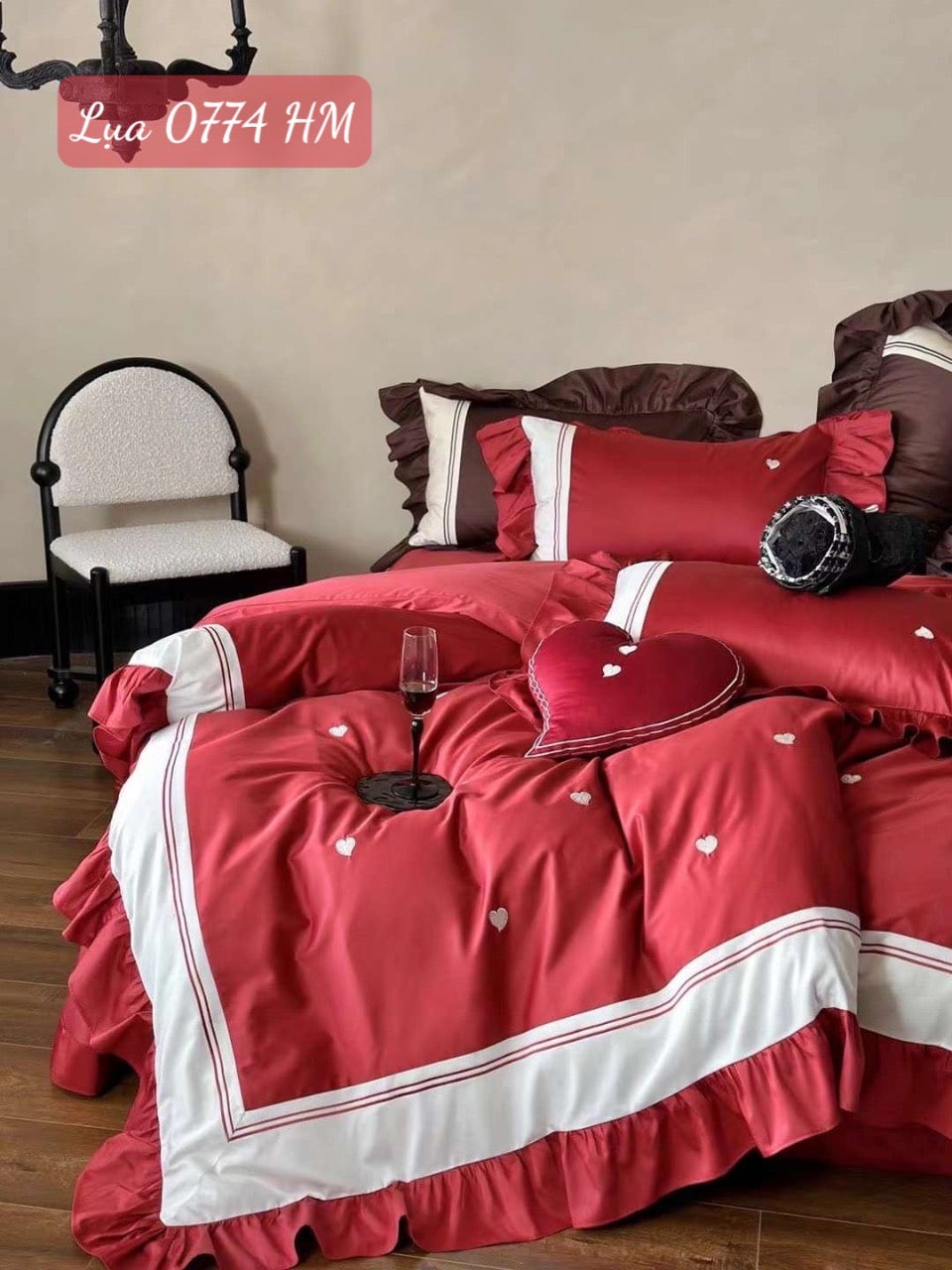 Bộ chăn ga gối Lụa cao cấp-0774HM 11 Bộ chăn ga gối Lụa 0774HM.5