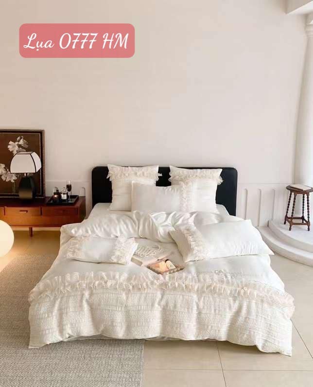 Bộ chăn ga gối Lụa cao cấp-0777HM 1 Bộ chăn ga gối Lụa 0777HM.4