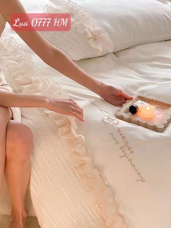 Bộ chăn ga gối Lụa cao cấp-0777HM 7 Bộ chăn ga gối Lụa 0777HM.6