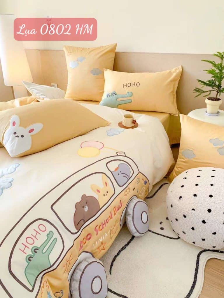 Bộ chăn ga gối Lụa 0802HM.2