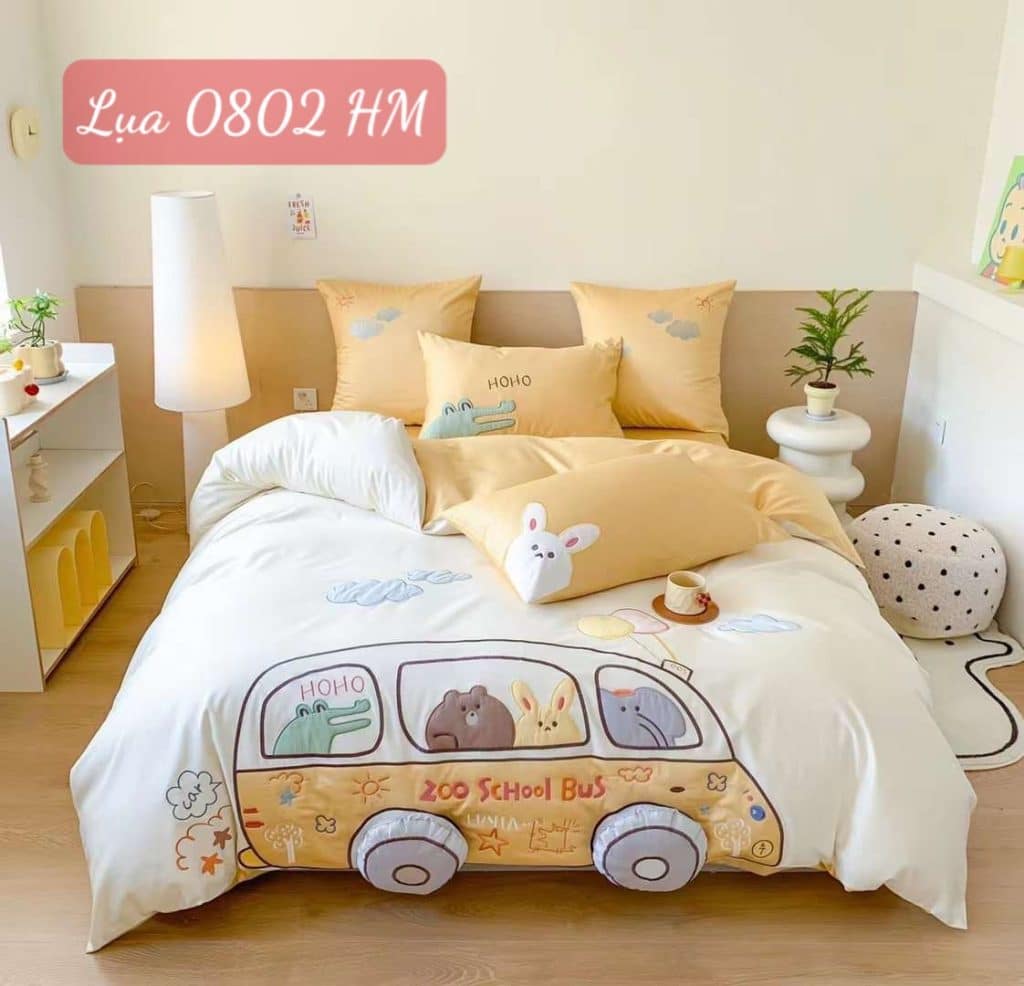 Bộ chăn ga gối Lụa 0802HM.4