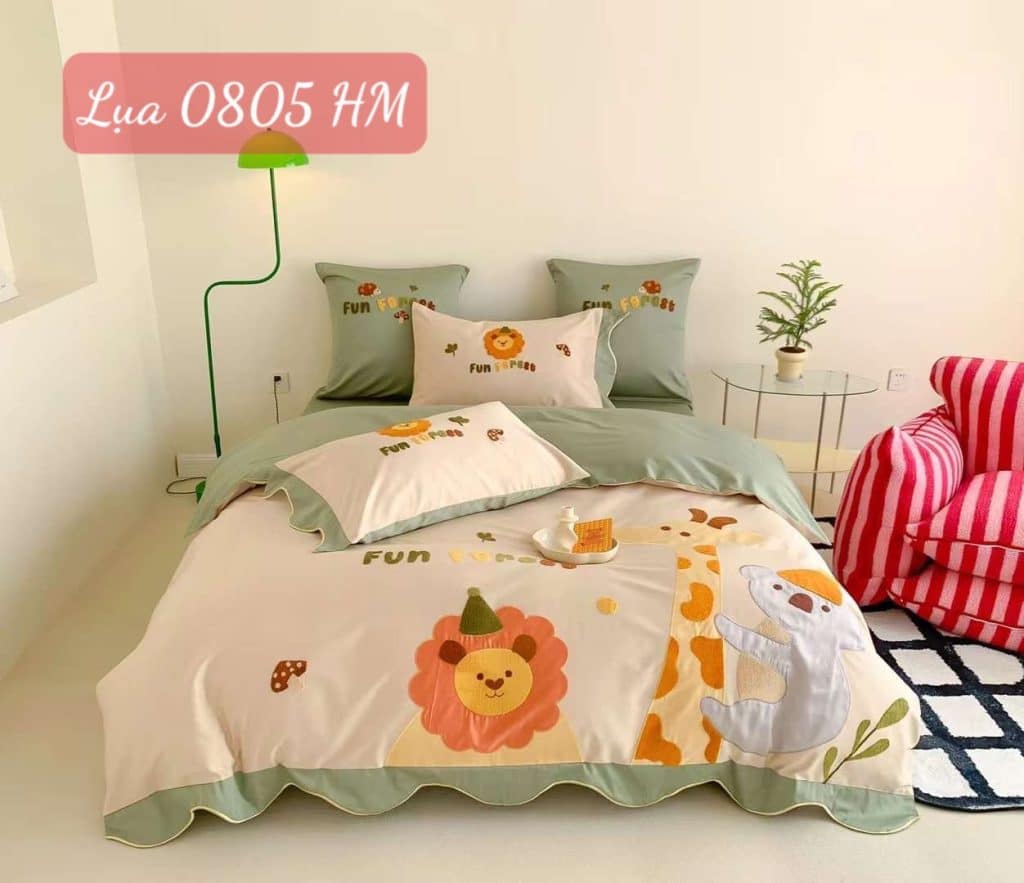 Bộ chăn ga gối Lụa cao cấp-0805HM 12 Bộ chăn ga gối Lụa 0805HM.3