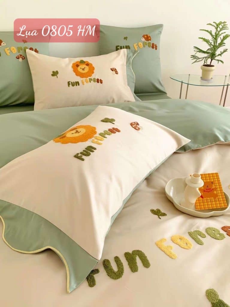 Bộ chăn ga gối Lụa cao cấp-0805HM 15 Bộ chăn ga gối Lụa 0805HM.6