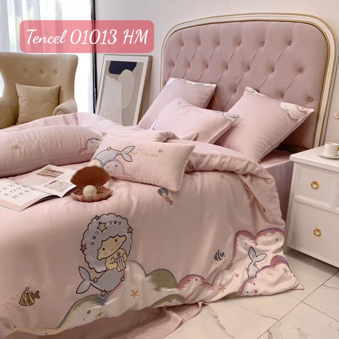 Bộ chăn ga gối Tencel cao cấp-01013HM 3 Bộ chăn ga gối Tencel 01013HM.2