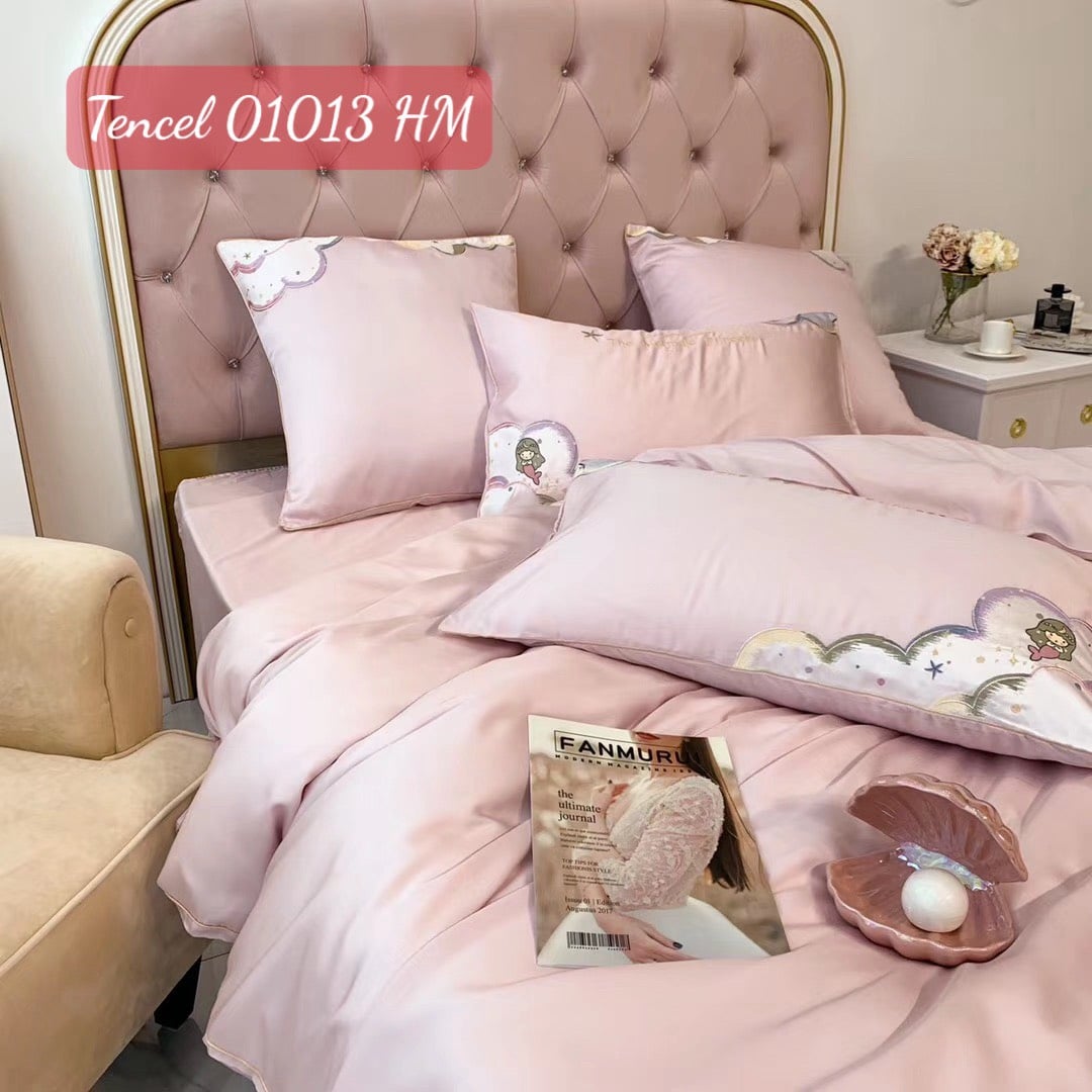 Bộ chăn ga gối Tencel cao cấp-01013HM 4 Bộ chăn ga gối Tencel 01013HM.3