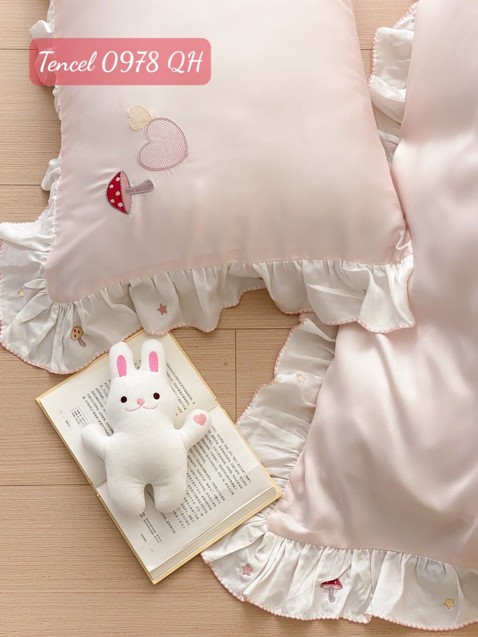 Bộ chăn ga gối Tencel cao cấp-0978QH 2 Bộ chăn ga gối Tencel 0978QH.1