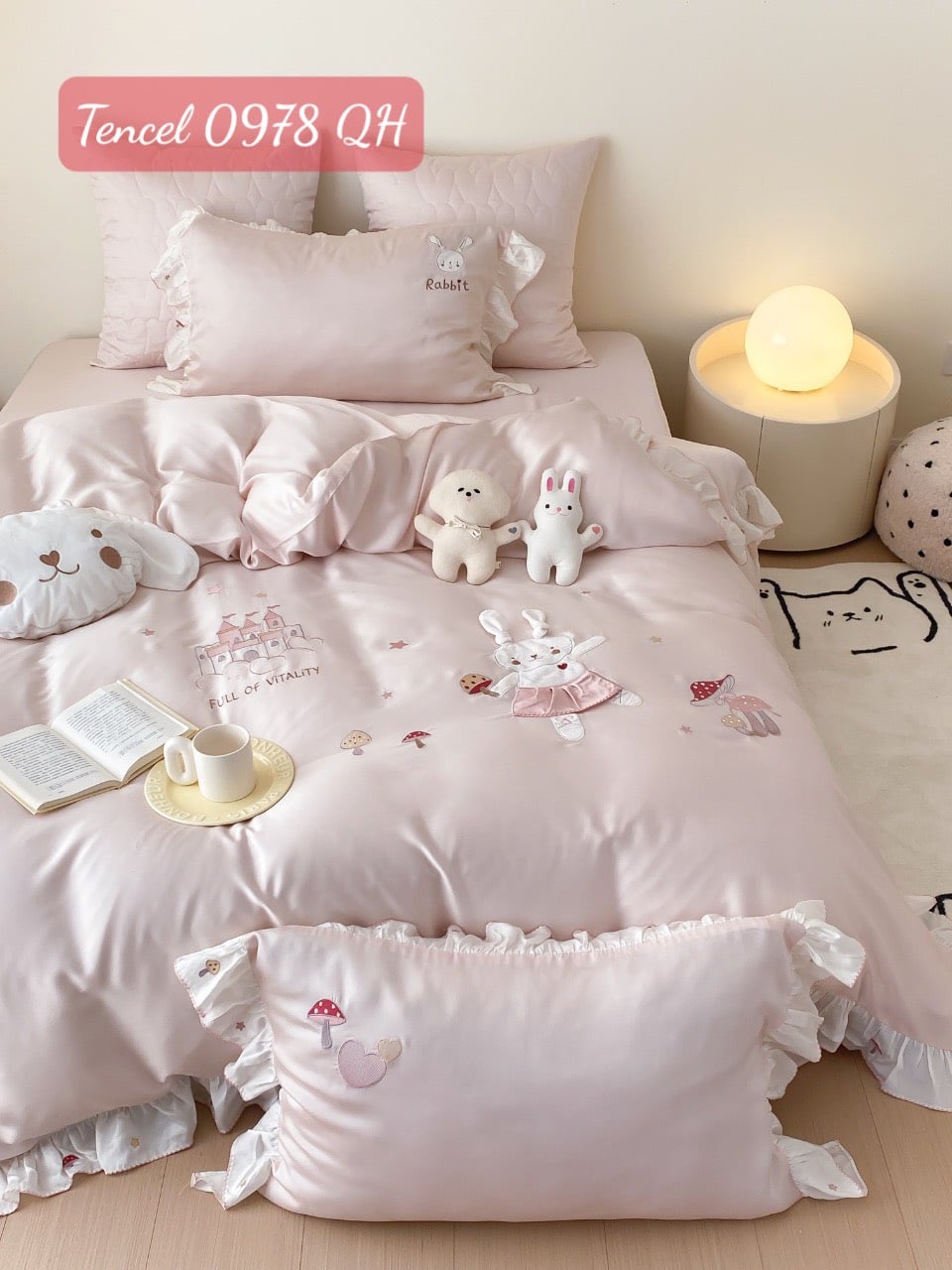 Bộ chăn ga gối Tencel cao cấp-0978QH 13 Bộ chăn ga gối Tencel 0978QH.12